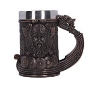 Bronzed Drakkar Dragon Boat Viking Tankard