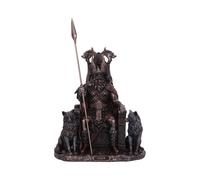 Nemesis Now Bronze Odin All Father Wolves and Throne Figurine,22cm