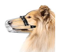 BRONZEDOG Dog Muzzle Wire Basket Metal Mask for Medium Large Dogs (Size 8: Greyhound & Collie)