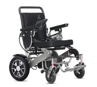 Broobey Portable Electric Wheelchairs for Adults, Lightweight Electric Wheelchair Support 150 kg, Electric Motorised Folding Wheelchair for Seniors, 12+ km Long Range (6 Ah Battery)