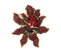 Brooch 3D Petal Full Diamond Design Brooches Suit Coat Collar Decoration Gift Accessories