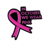 Brooch Backs In October We Wear The Pink Pin Pink Ribbon Badge To Promote The Breast Cancer Awareness Sign Pin Bag Pins (One Size)