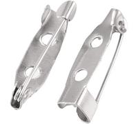 Brooch Backs Pin Badge Pins, 50 Pack 25mm 1 inch, with Back Bar Fastener