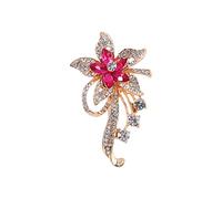Brooch, brooch pins,brooches and pins for women,Flower Brooches Exquisite Elegant Retro Fashion Jewelry Diamond Pearl Rose Brooches Gift Women Badge ()