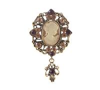 Brooch, brooch pins,brooches and pins for women,Pin Brooch Crystal Women Pendant Vintage Antique Jewellery Gift Victorian Stone for Girl Women Gift (Gold)