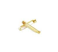 Brooch Clasp Pins, 10pcs Gold Color Brooch Base Badge Holder Pins DIY Jewelry Finding Accessory part(24mm)