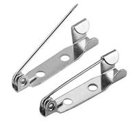 Brooch Fasteners X100 Clips Silver New Safety Pin Jewellery Badges Crafts