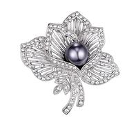Brooch Female Imitation Pearl Flower Corsage Pin Atmospheric Suit Accessories Jewelry