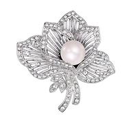 Brooch Female Imitation Pearl Flower Corsage Pin Atmospheric Suit Accessories Jewelry