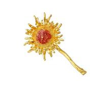 Brooch for Multiple Occasions Anti-Tarnish Alloy Accent Easy to & Pair Stylish Sunflowers Brooch