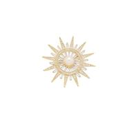 Brooch For Women, Full Diamond Sunflower Corsage, Pearl Brooch Accessory, Gold