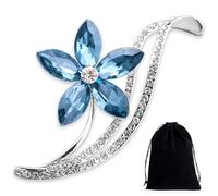 Brooch, Forget Me Not Brooch, Women's Brooches & Pins Flower Jewellery Crystal Rhinestone Brooches Vintage Gifts for Women Valentine's Day Anniversary Holiday