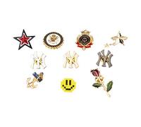 Brooch Lapel Pin for Men 10 Pieces Cute Enamel Lapel Pin Set Cartoon Brooch Pin Badges Brooch Pins for Decoration Clothing Bags Jackets Accessory