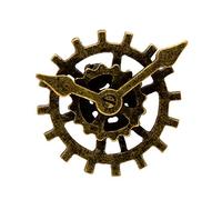 Brooch Lapel Pin for Men Bronze Retro Steampunk Clock Gear Lapel Pin Badge Coat Suit Wedding Party Shirt Collar Accessory Brooch for Men