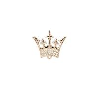 Brooch Lapel Pin for Men Men's King Queen Crown Badge Suit Collar Brooch (Golden)