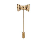 Brooch Lapel Pin for Men Unique Gold Bow Lapel Pin/Shirt Stud Badge Coat Suit Wedding Gift Party Shirt Collar Accessories Golden