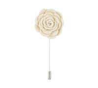 Brooch Lapel Pin for Men White Flower Lapel Pin White Badge Coat Suit Wedding Gift Party Shirt Collar Accessories