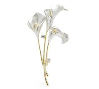 Brooch New Enamel Lily Flower Brooches for Women 3-Color Weddings Banquet Office Brooch Pins Brooch Pin Ladies Jewelry (2)