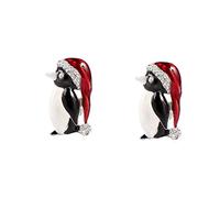 Brooch Personality Fashion Christmas Penguin Brooch Women Brooch Rhinestone Brooch For birthday party wedding Stylish and Popular 2 Pcs Durability and professional