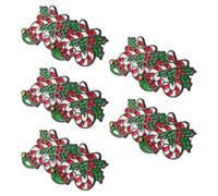 Brooch Pin Badge Metal Enamel Christmas 10pcs Mistletoe Candy Cane