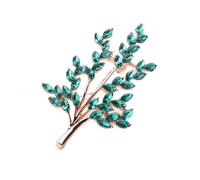 Brooch Pin Brooches Fashion Beauty Tree Women Rose Gold Zinc Alloy Crystal Exquisite Flower Clothes Pin Wedding Party for Women Ladies (G Purple b) (G Green b)