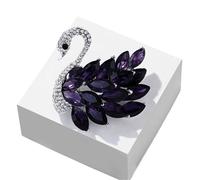 Brooch Pin Elegant Crystal Swan Brooch for Women and Girls - Sparkling Rhinestone Animal Pin Women's Accessories Women's Brooches(Color3)