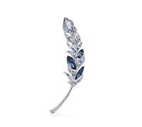 Brooch Pin for Women Delicate Brooches for Women Fashion Feather Pins Elegant Crystal Brooch Lapel Pin for Jacket Scarf Sweater Dress or Shawls Christmas Brooches