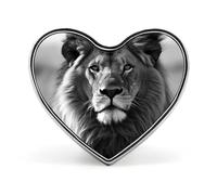 Brooch Pin Lapel Pins Heart Pin Women Brooch Pins for Hat Bag Suit Tie Wedding Birthday A Sleeping Fox Printed Valentine Pin, Love form, Aluminum, aluminum alloy