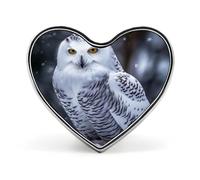 Brooch Pin Lapel Pins Heart Pin Women Brooch Pins for Hat Bag Suit Tie Wedding Birthday A Sleeping Fox Printed Valentine Pin, Love form, Aluminum, aluminum alloy