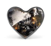 Brooch Pin Lapel Pins Heart Pin Women Brooch Pins for Hat Bag Suit Tie Wedding Birthday Atomic Stars Retro Pattern Printed Valentine Pin, Love form, Aluminum, aluminum alloy