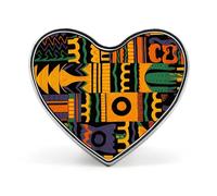 Brooch Pin Lapel Pins Heart Pin Women Brooch Pins for Hat Bag Suit Tie Wedding Birthday Atomic Stars Retro Pattern Printed Valentine Pin, Love form, Aluminum, aluminum alloy