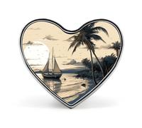 Brooch Pin Lapel Pins Heart Pin Women Brooch Pins for Hat Bag Suit Tie Wedding Birthday Autumn Woods Cabin Printed Valentine Pin, Love form, Aluminum, aluminum alloy