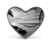 Brooch Pin Lapel Pins Heart Pin Women Brooch Pins for Hat Bag Suit Tie Wedding Birthday Bengal Tiger Printed Valentine Pin, Love form, Aluminum, aluminum alloy