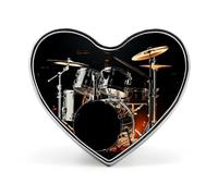 Brooch Pin Lapel Pins Heart Pin Women Brooch Pins for Hat Bag Suit Tie Wedding Birthday Drummer Printed Valentine Pin, Love form, Aluminum, aluminum alloy