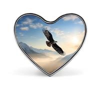 Brooch Pin Lapel Pins Heart Pin Women Brooch Pins for Hat Bag Suit Tie Wedding Birthday Drummer Printed Valentine Pin, Love form, Aluminum, aluminum alloy