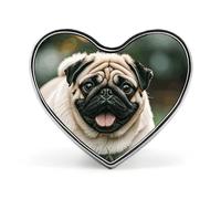 Brooch Pin Lapel Pins Heart Pin Women Brooch Pins for Hat Bag Suit Tie Wedding Birthday German Shepherd Dog Printed Valentine Pin, Love form, Aluminum, aluminum alloy