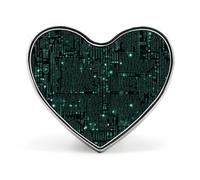 Brooch Pin Lapel Pins Heart Pin Women Brooch Pins for Hat Bag Suit Tie Wedding Birthday Hacker Printed Valentine Pin, Love form, Aluminum, aluminum alloy