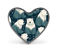Brooch Pin Lapel Pins Heart Pin Women Brooch Pins for Hat Bag Suit Tie Wedding Birthday Plant Elements Pattern Printed Valentine Pin, Love form, Aluminum, aluminum alloy