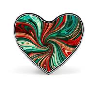 Brooch Pin Lapel Pins Heart Pin Women Brooch Pins for Hat Bag Suit Tie Wedding Birthday Plant Elements Pattern Printed Valentine Pin, Love form, Aluminum, aluminum alloy