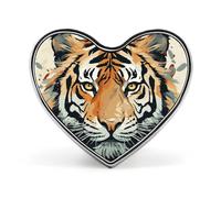 Brooch Pin Lapel Pins Heart Pin Women Brooch Pins for Hat Bag Suit Tie Wedding Birthday Year of The Tiger Tiger Face Printed Valentine Pin, Love form, Aluminum, aluminum alloy