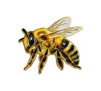 Brooch Pin Realistic Nature Accent with Gold-Tone Outline | Colored Detail, Pin-Back Fastening, Compact 2.8 X 2.5 Cm Decor for Lapel Scarf Bag