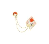 brooch Pin with Star Moon Boat Double Chain Tassel Brooches Sun Brooches Sea Ocean Fish Jewelry Men Women