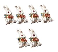 Brooch Pins Accessories Bunny Rhinestone Rabbits Cage Pour Breastpin Chew Pig Unicorn Easter Badge Rabbit Corsage Rat Metal