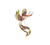 Brooch Pins for Women Fashion Flying Phoenix Bird Colourful Enamel Broach
