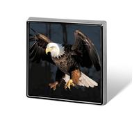 Brooch Pins Metal 3D Bald Eagle Lapel Pins Decorative Badge Button Cool Hats Bags Backpacks Suits Shirts Scarves Pin Cool Jewelry Charms Clothing Accessories Men Women Gift