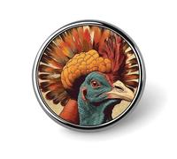 Brooch Pins Metal A Turkey Lapel Pins Decorative Badge Button Cool Hats Bags Backpacks Suits Shirts Scarves Pin Cool Jewelry Charms Clothing Accessories Men Women Gift