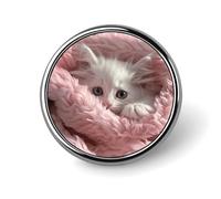 Brooch Pins Metal A White Cat Lapel Pins Decorative Badge Button Cool Hats Bags Backpacks Suits Shirts Scarves Pin Cool Jewelry Charms Clothing Accessories Men Women Gift
