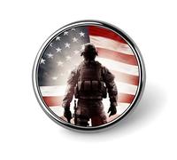 Brooch Pins Metal American Soldier Lapel Pins Decorative Badge Button Cool Hats Bags Backpacks Suits Shirts Scarves Pin Cool Jewelry Charms Clothing Accessories Men Women Gift