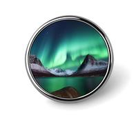Brooch Pins Metal Aurora Borealis Lapel Pins Decorative Badge Button Cool Hats Bags Backpacks Suits Shirts Scarves Pin Cool Jewelry Charms Clothing Accessories Men Women Gift