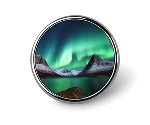 Brooch Pins Metal Aurora Borealis Lapel Pins Decorative Badge Button Cool Hats Bags Backpacks Suits Shirts Scarves Pin Cool Jewelry Charms Clothing Accessories Men Women Gift